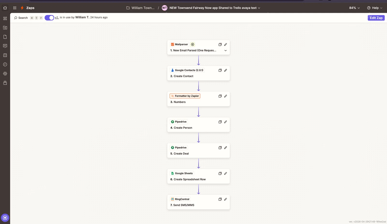 Fairway Pipedrive Zapier Lead Routing and SMS Workflow
