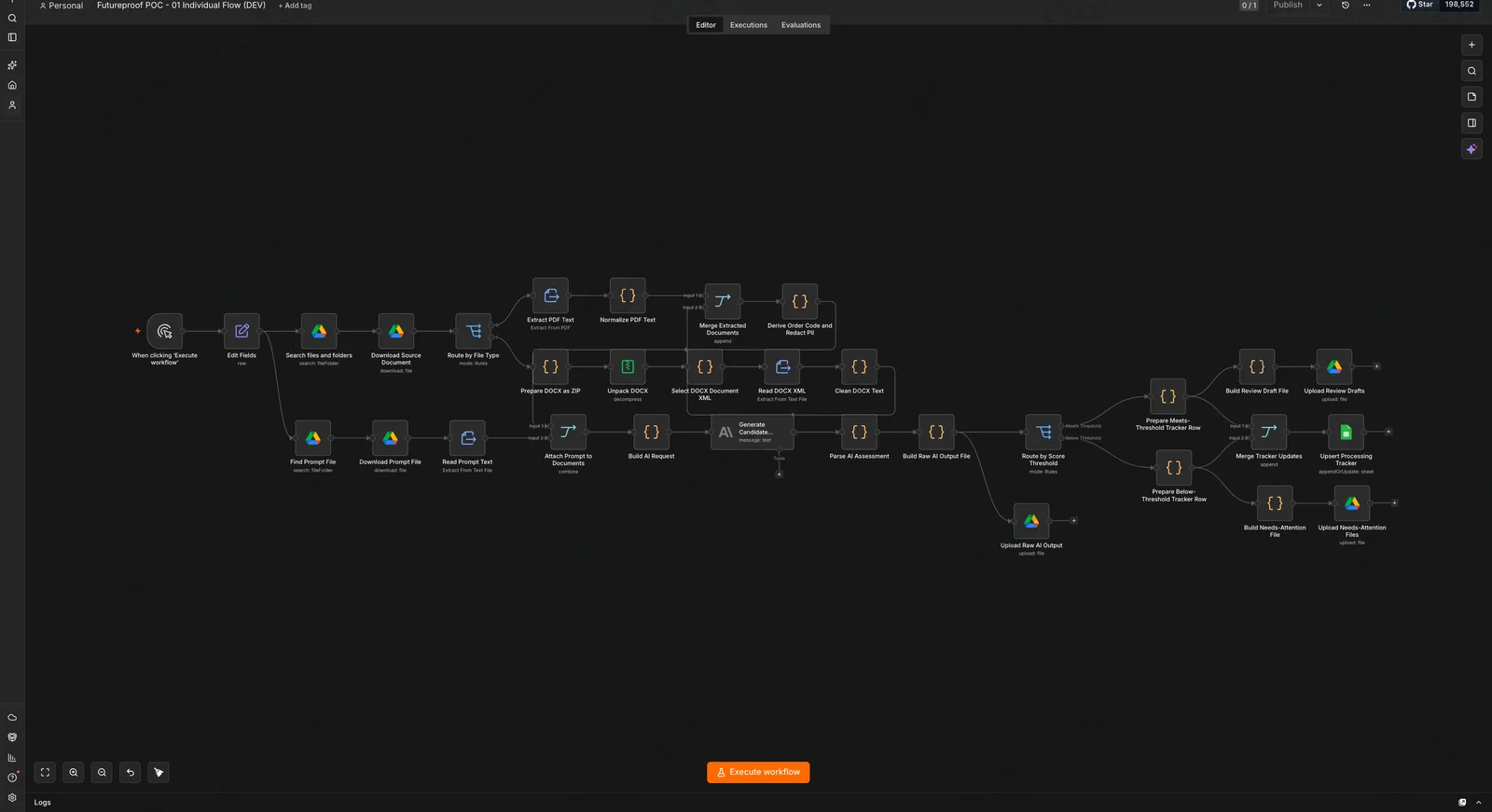 n8n Document Processing and AI Review Pipeline